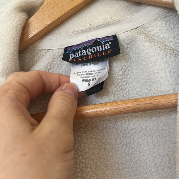Patagonia Synchilla Fleece Vest Cream size Small - Picture 6 of 9